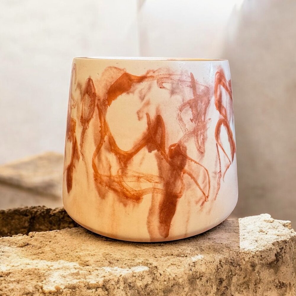 Toxin Free Handmade Trapazoid Shape Concrete Candle